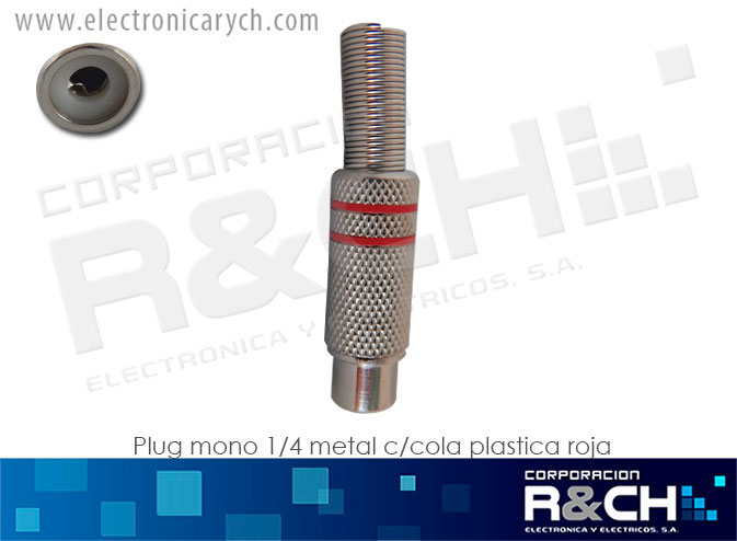 P-124AR jack RCA linea roja metal