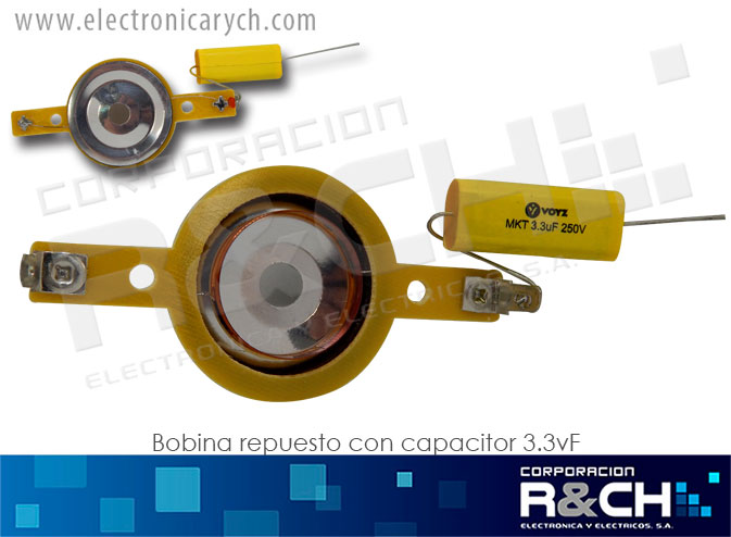 PET-208HQ bobina repuesto con capacitor 3.3vF