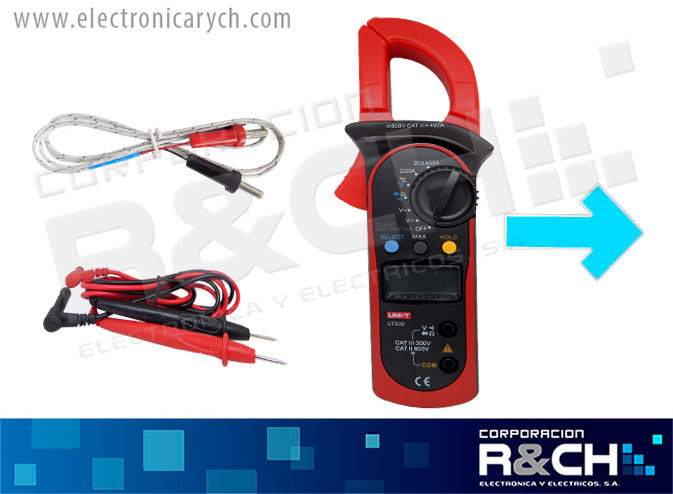 UT-202A Multimetro Amperimetro de Gancho UT202A+