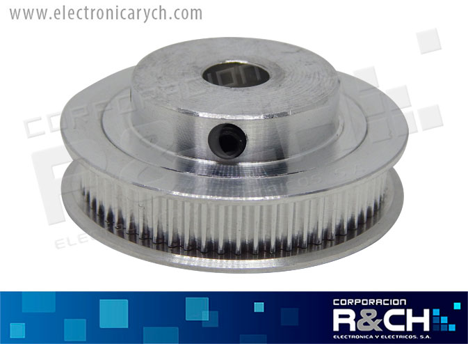PL-6068 Polea GT2 dentada 60 dientes para faja 6mm diametro eje 8mm