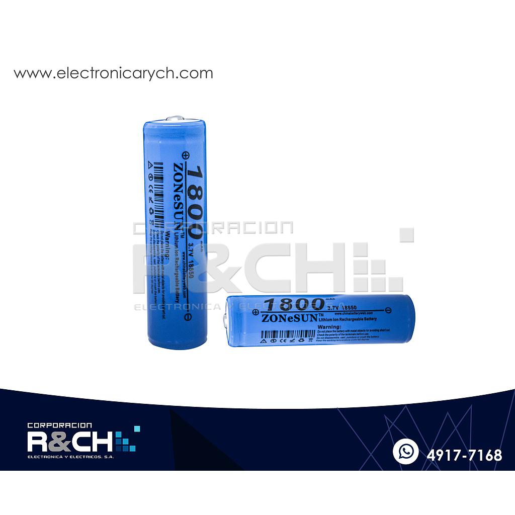 BT-18650-18 bateria recargable 18650 1800mAh 3.7 Li-ion V unidad