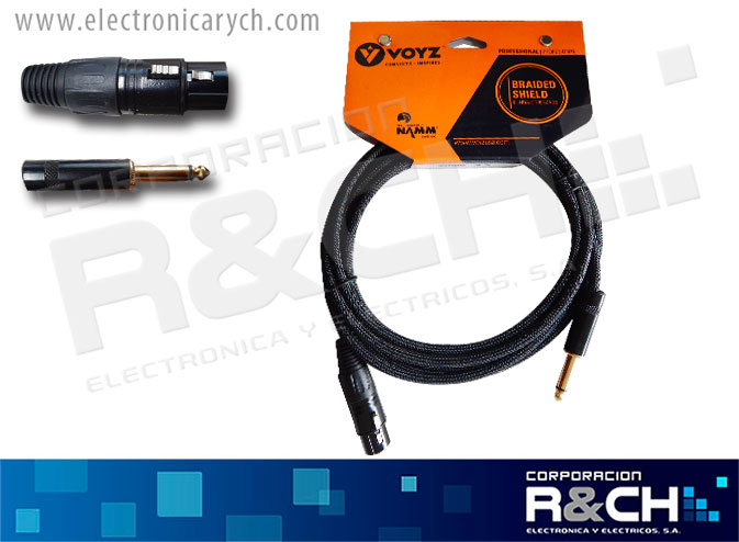 VZ-M18-3FT etension jack canon XLR a plug canon 3' 90cm