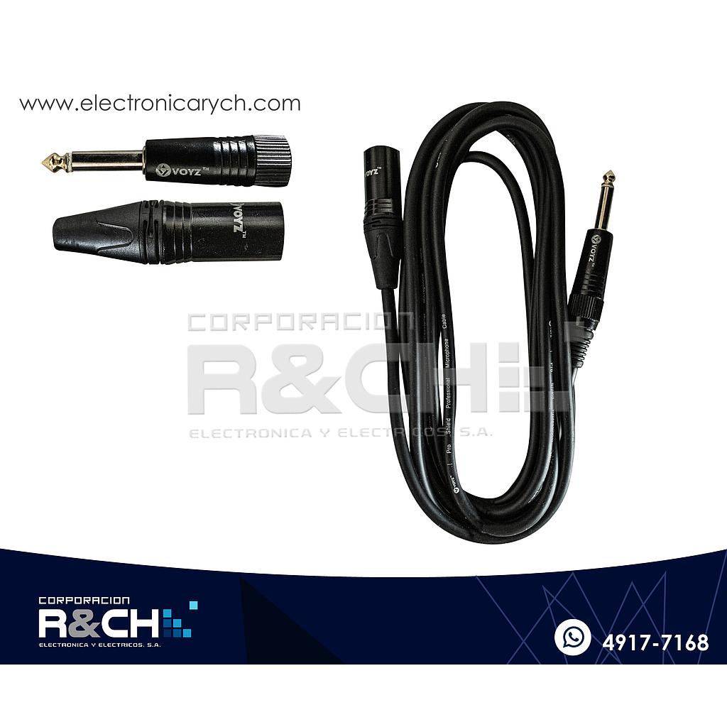 VZ-M25-10FT extension XLR plug a plug 1/4" mono 3m VOYZ