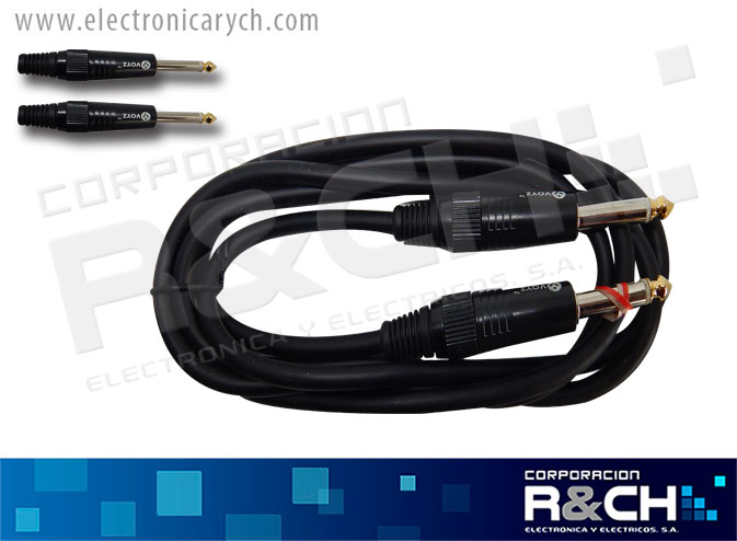 VZ-M26-6FT extension plug 1/4" mono a plug 1/4" mono VOYZ