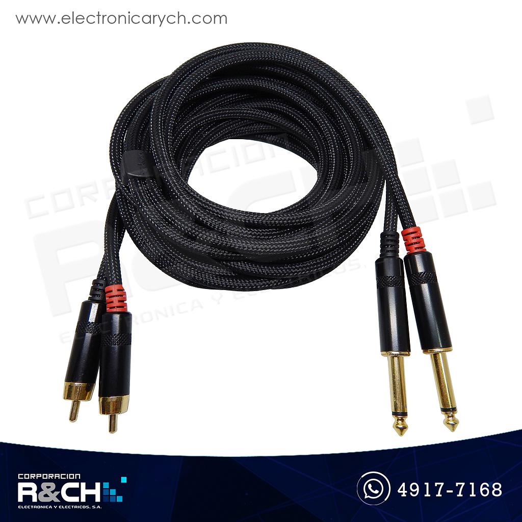 VZ-N262-12FT Extensión 2 RCA a 1/4" plug mono VOYZ HQ