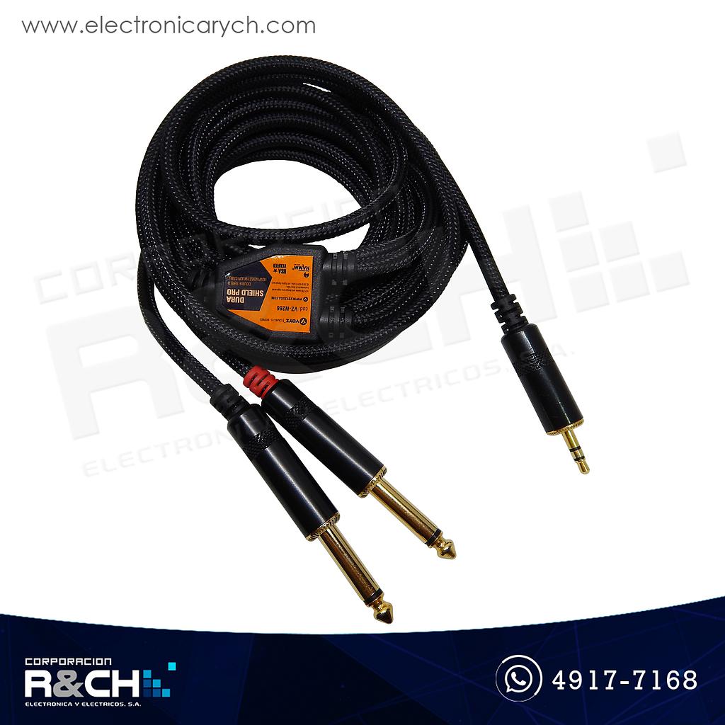 VZ-N266-12FT Extensión plug 3.5 stereo a 2 plug 1/4" mono VOYZ