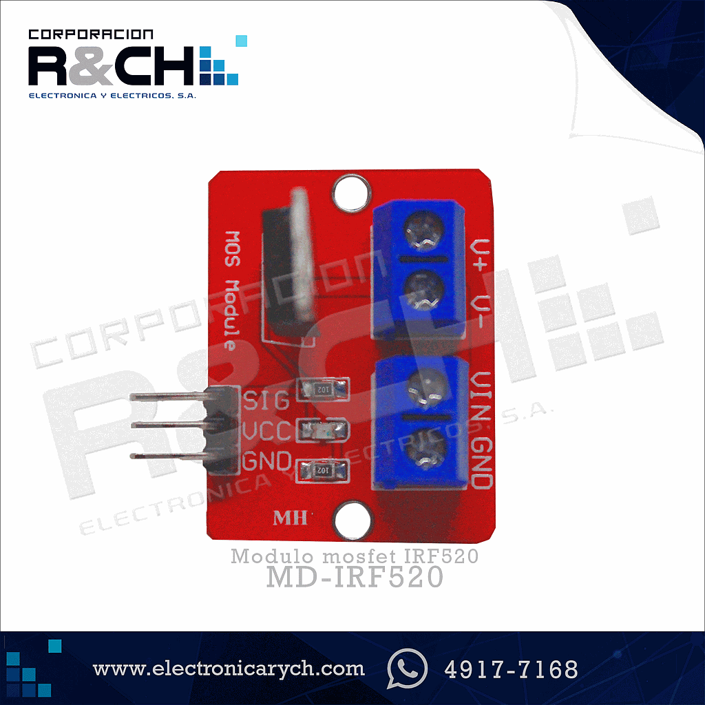 MD-IRF520 modulo mosfet IRF520