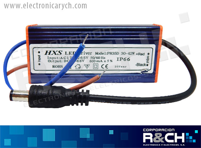 AD-L06S adaptador para tira LED IP66 30-42W