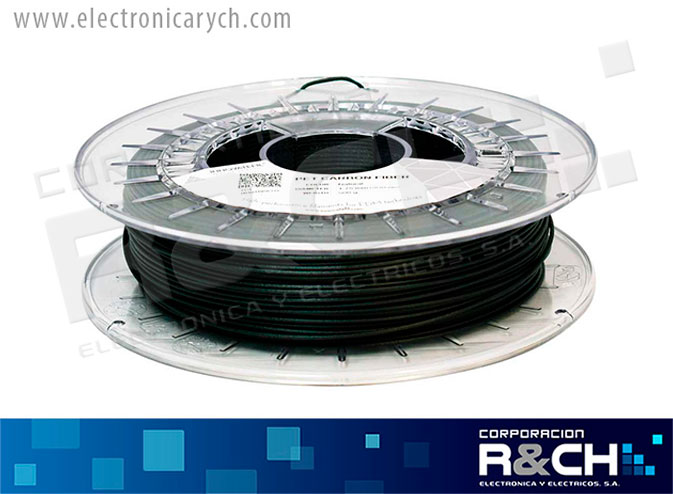 FE-1NT2A filamento PET fibra de carbono 1.75mm 500g negro INNOVATEFIL
