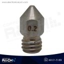 IP-1752P Boquilla para impresora 3D 1.75/0.2mm plateada MK8