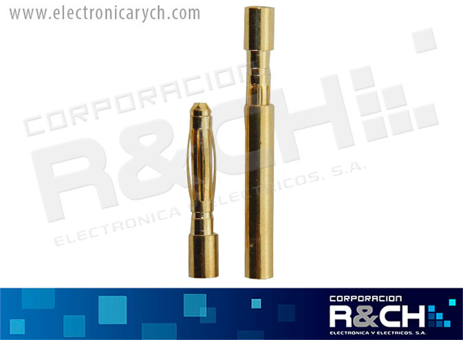 CN-B2MF Conector tipo bala 2mm Macho y Hembra