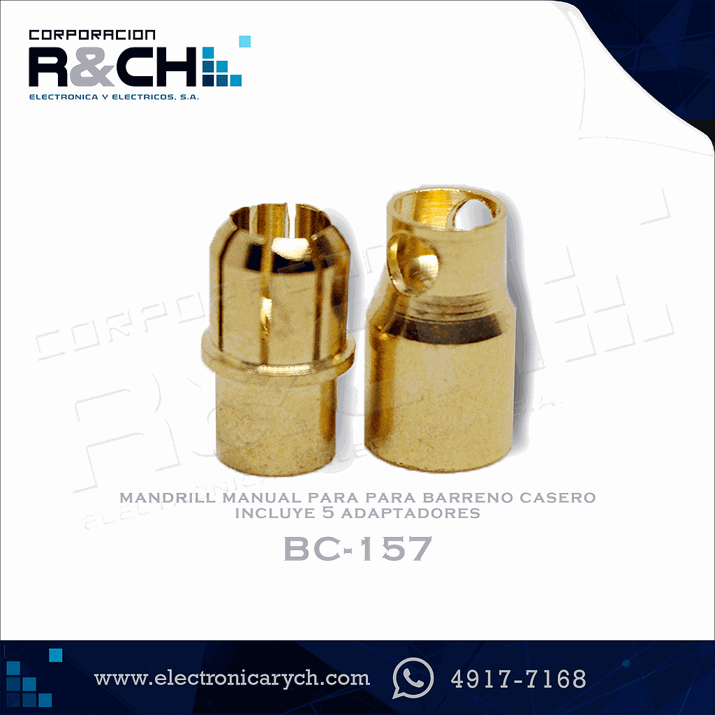 CN-B8MF Conector tipo bala 8mm Macho y Hembra