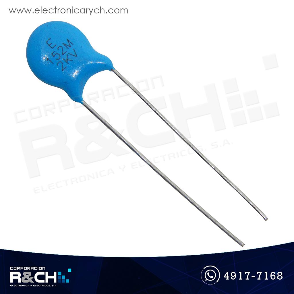 CC-0.0015U/2K Capacitor 0.0015uF 1.5nF (152)2KV