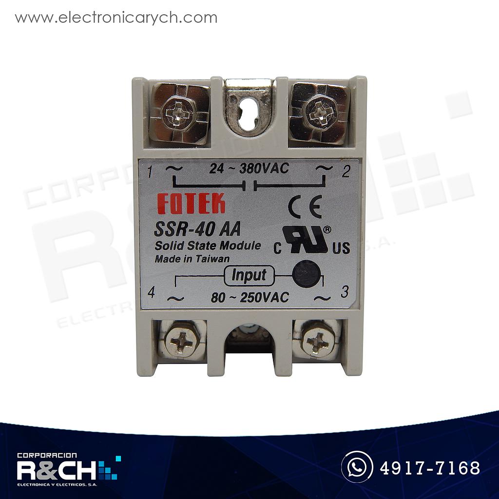 RL-SSR40AA Relay de Estado Solido 40A 80-250VAC 24-380VAC