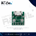 MD-MUSB Modulo Micro USB  Jack Placa 5 pin 2.54mm