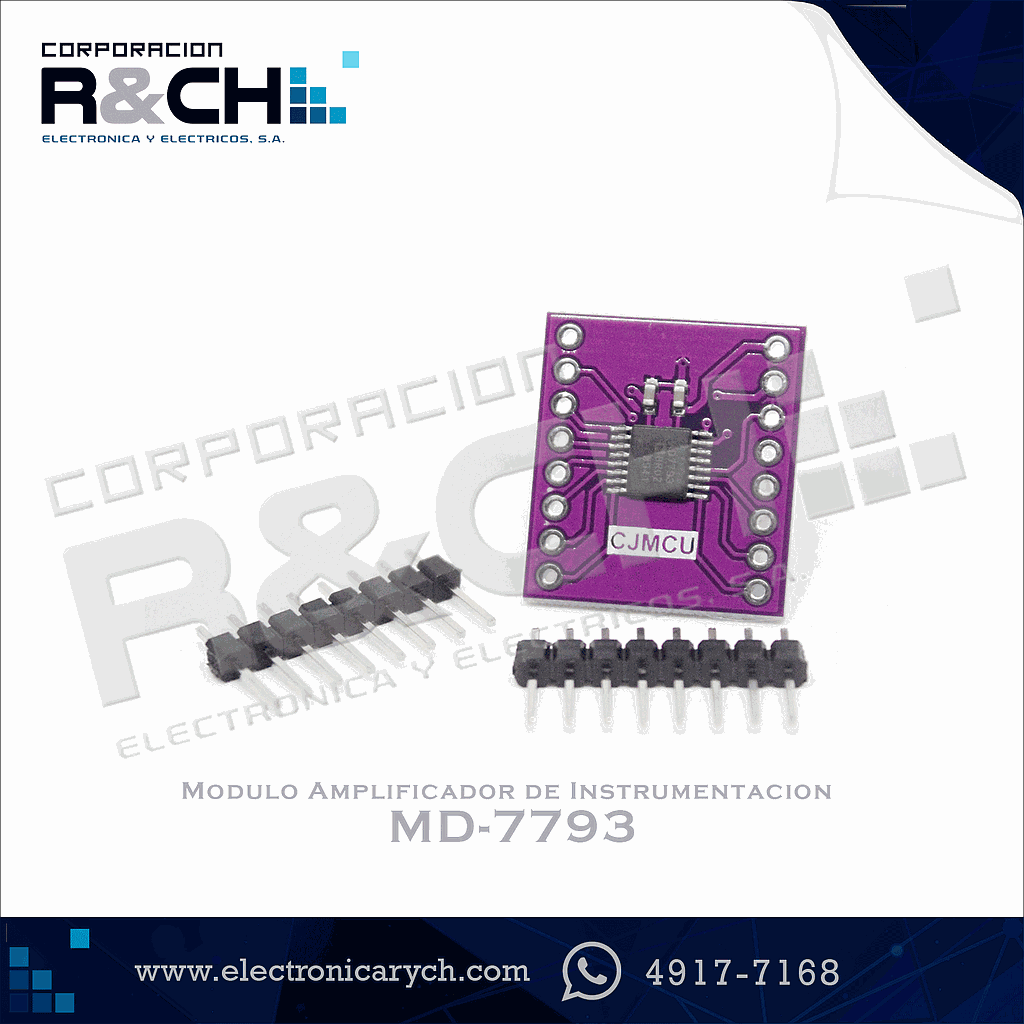 MD-7793 Modulo Amplificador de Instrumentacion AD7793BRUZ
