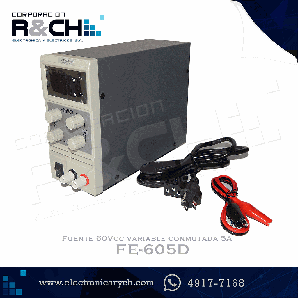 FE-605D Fuente 60Vcc variable conmutada 5A