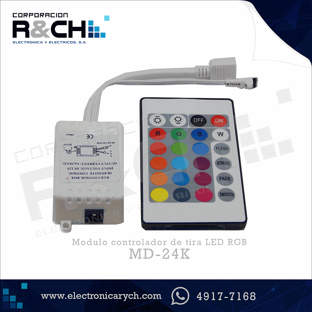 MD-24K Modulo controlador de tira LED RGB