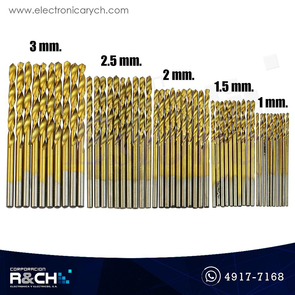 BC-1350 Broca set 1,1.5,2,2.5,3mm