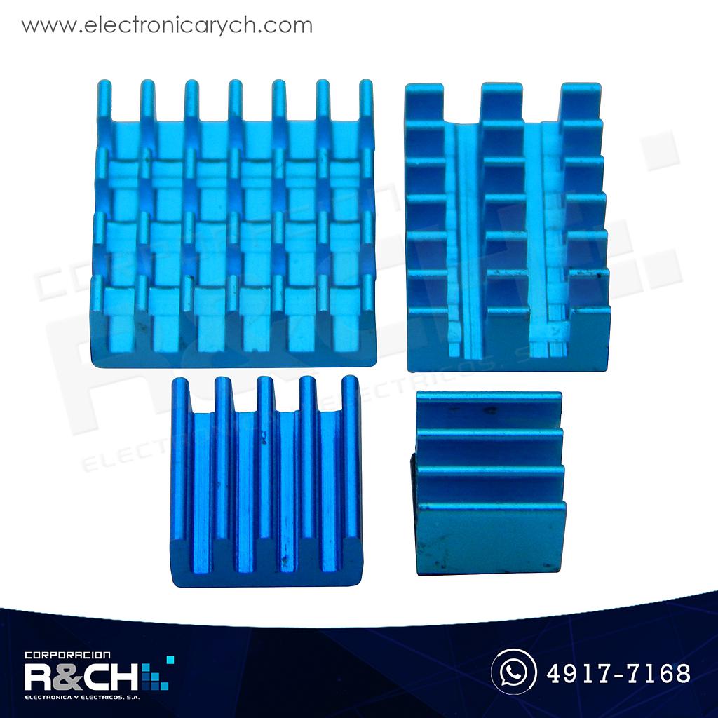 DS-RPI4A Disipador de calor 4 unidades p/Raspberry azul