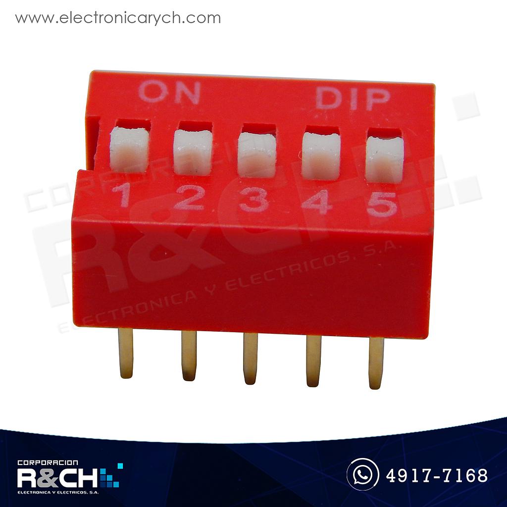 SW-DIP5 Switch DIP 5 posiciones sencillo