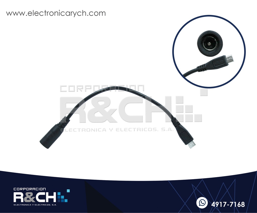 CB-5521 Plug DC 5.5mmx2.1mm con cable 20cm