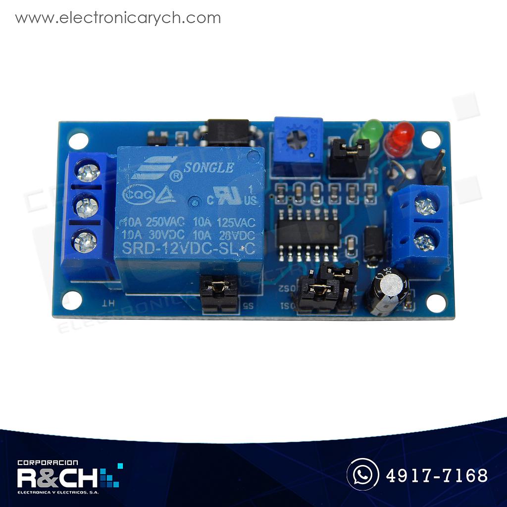RL-1C-12/R Relay modulo 1 canal 12V, retardo de relay