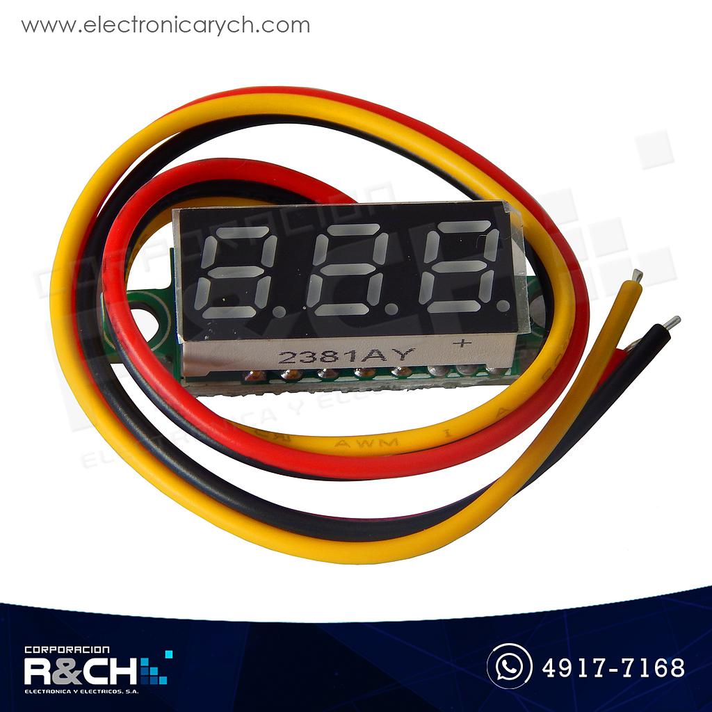 MD-DP28Y Voltímetro 0.28" 2.5-30V dos lineas tipo display Amarillo