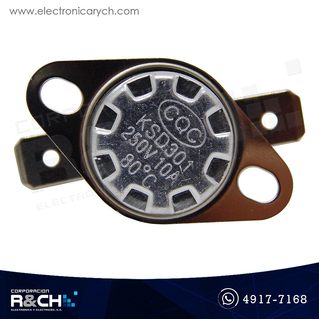 SW-30180 Switch Termostato 10A 250V 80º NC KSD301