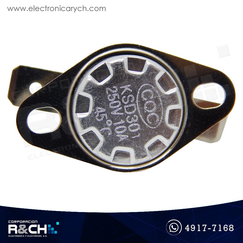 SW-30145 Switch Termostato 10A 250V 45º NC KSD301