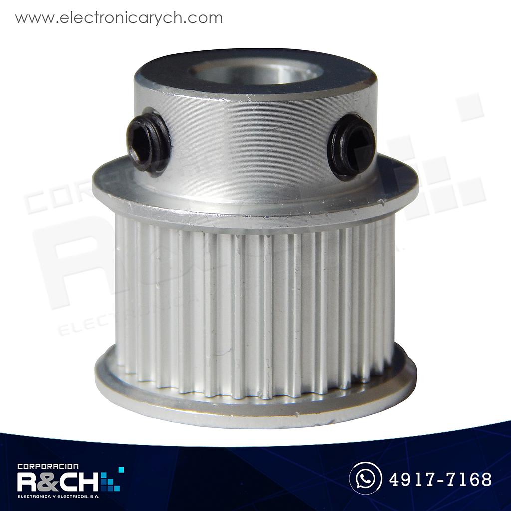 PL-3018 Polea GT2 dentada 30 dientes para faja 10mm diámetro eje 8mm