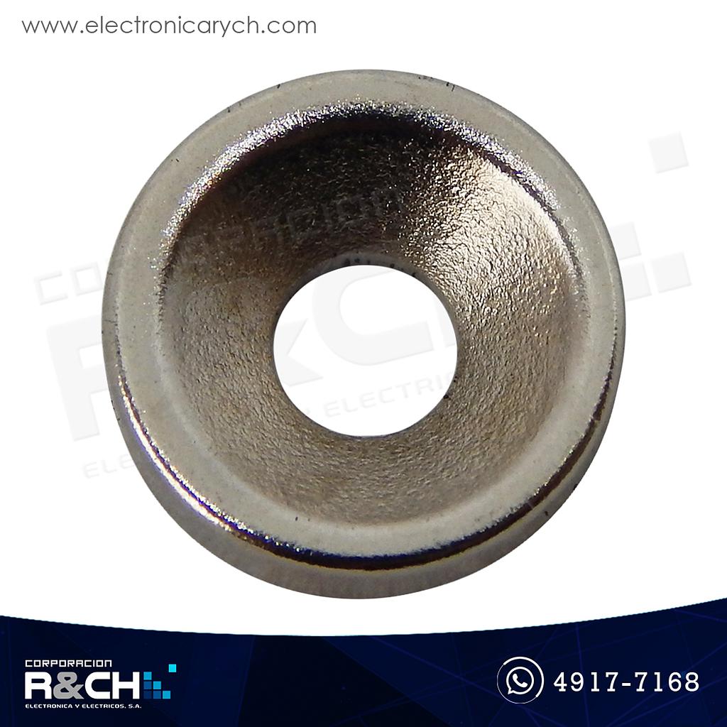 IM-C12X2A Imán circular neodimio K800 12x4mm agujero interno 4mm avellanado