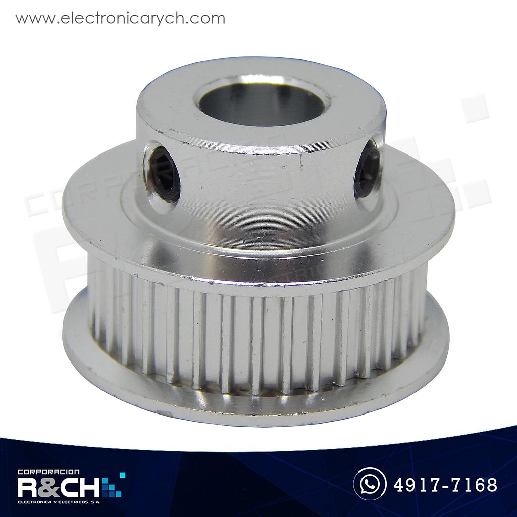PL-3668 Polea GT2 dentada 36 dientes para faja 6mm diámetro eje 8mm