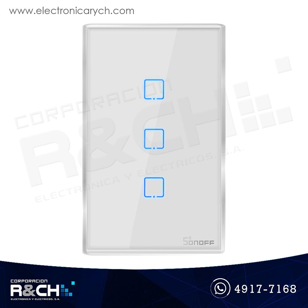 SW-T2US3C Switch Inteligente touch Triple para empotrar wi-fi Sonoff
