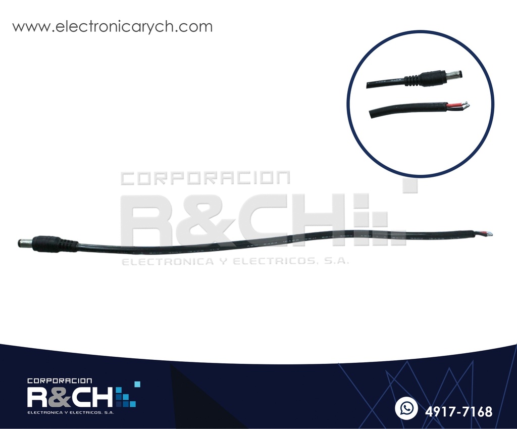 CB-5521MU Cable convertidor plug 5.5x2.1mm a micro USB