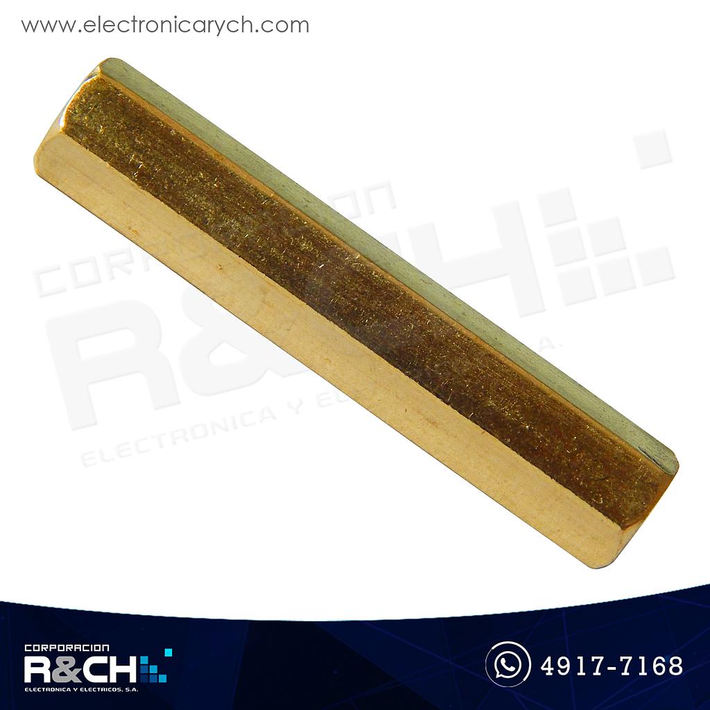 TN-25F Espaciador o separador M3 dorado 25mm hembra