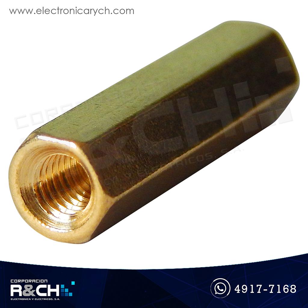 TN-18F Espaciador o separador M3 dorado 18mm hembra
