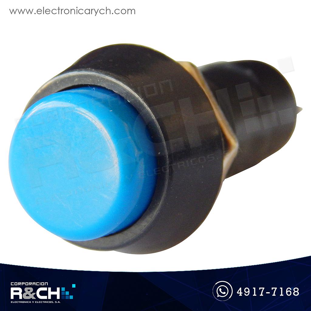 SW-P12BL Pulsador Normalmente Abierto 12mm Azul Redondo