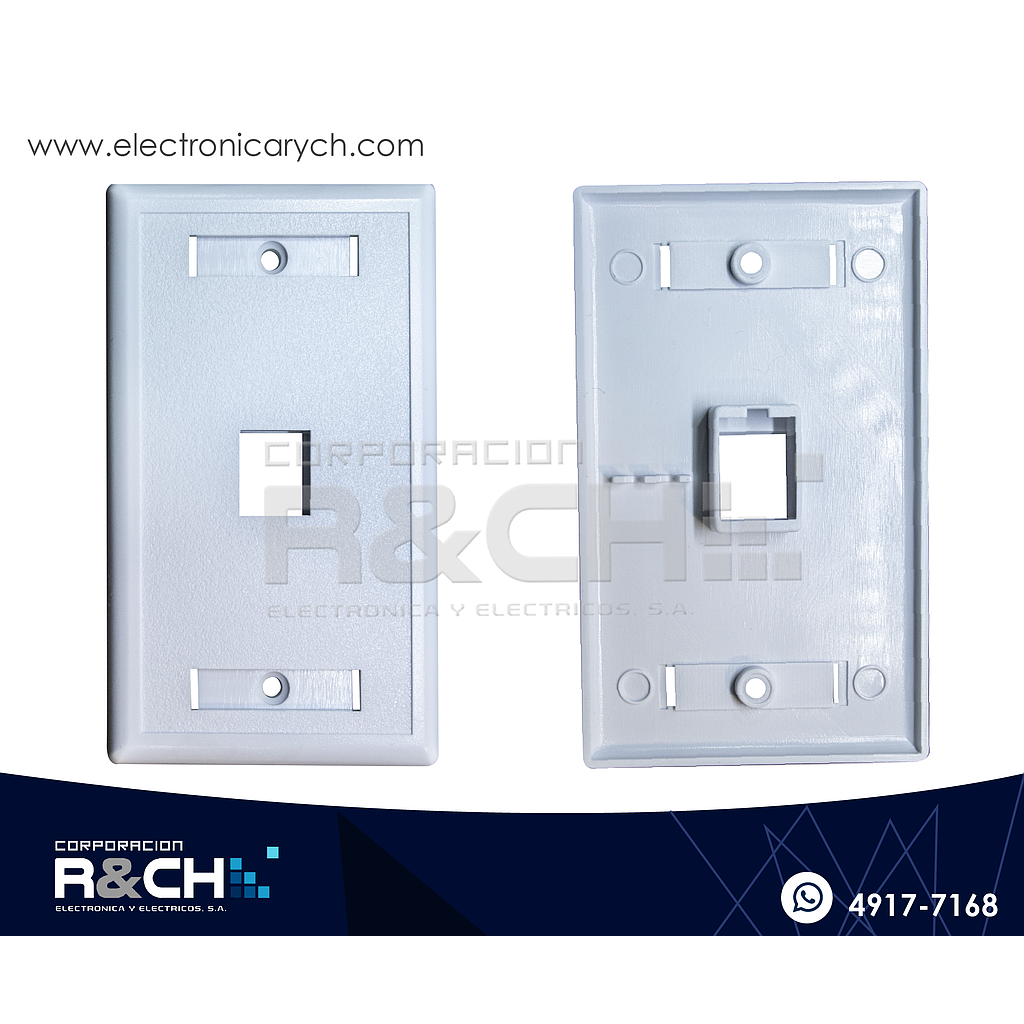 23-N015 Placa Para Conector RJ45 Sencilla