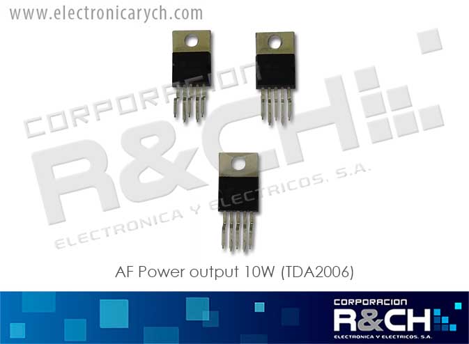 NTE1378 AF Power output 10W (TDA2006)