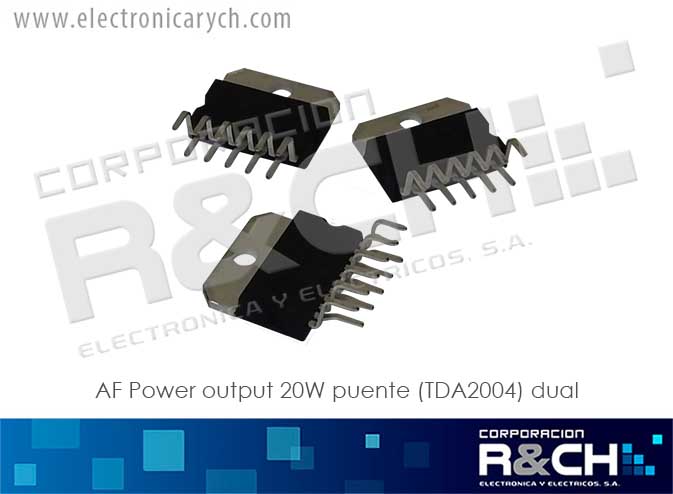 NTE1396 AF Power output 20W puente (TDA2004) dual