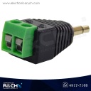 AD-104M Adaptador Plug Mono Macho a Bornera 2 Pin