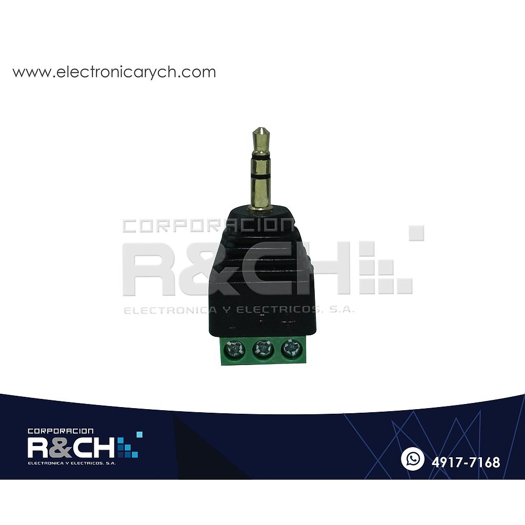 AD-105M Adaptador Plug Stereo 3.5 Macho a Bornera 3 Pin