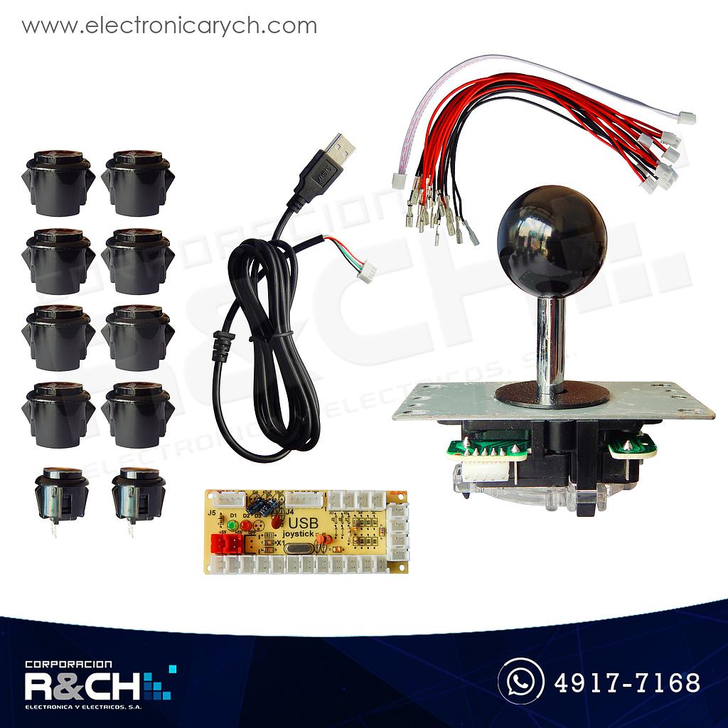 SX-1618B Kit Arcade para Video Juegos Negro Un Joystick