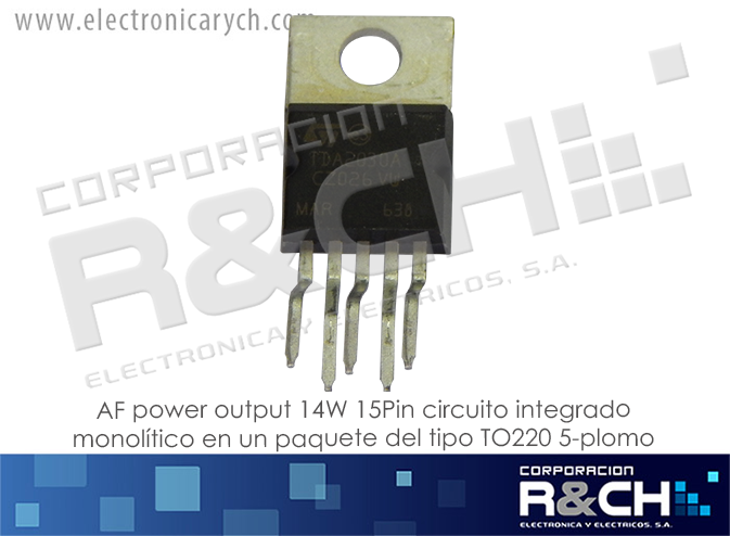 NTE1380 AF power output 14W 15Pin (TDA2030)