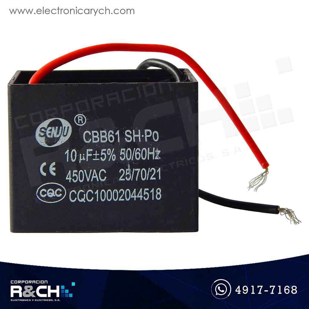 CBB61-10UF Capacitor 10uF 450V AC Para Ventilador