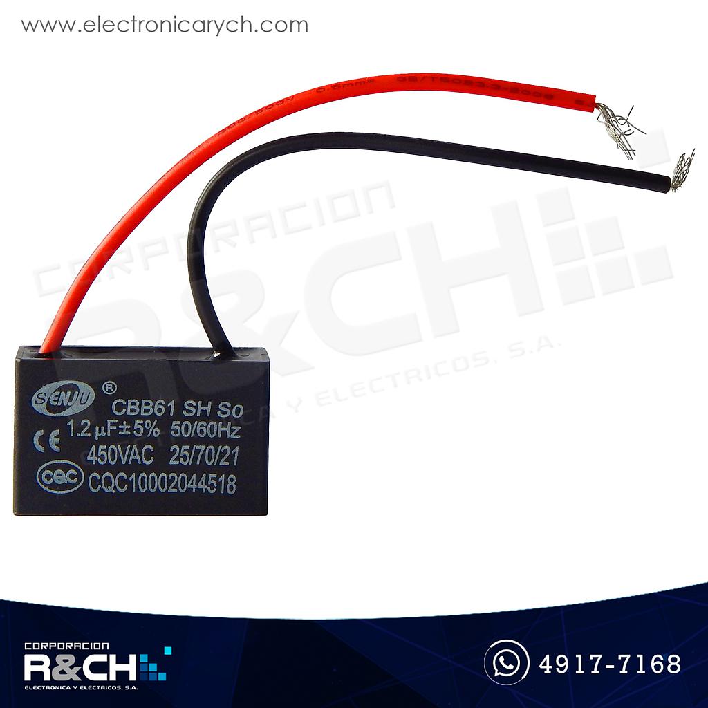 CBB61-1.2UF Capacitor 1.2uF 450V AC Para Ventilador