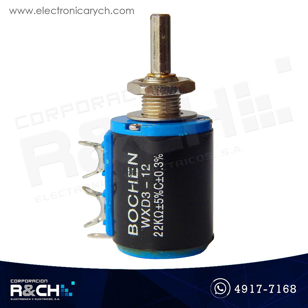 PT-WXD3-12-22K Potenciómetro Multivuelta 22K 1W WXD3-12-1W
