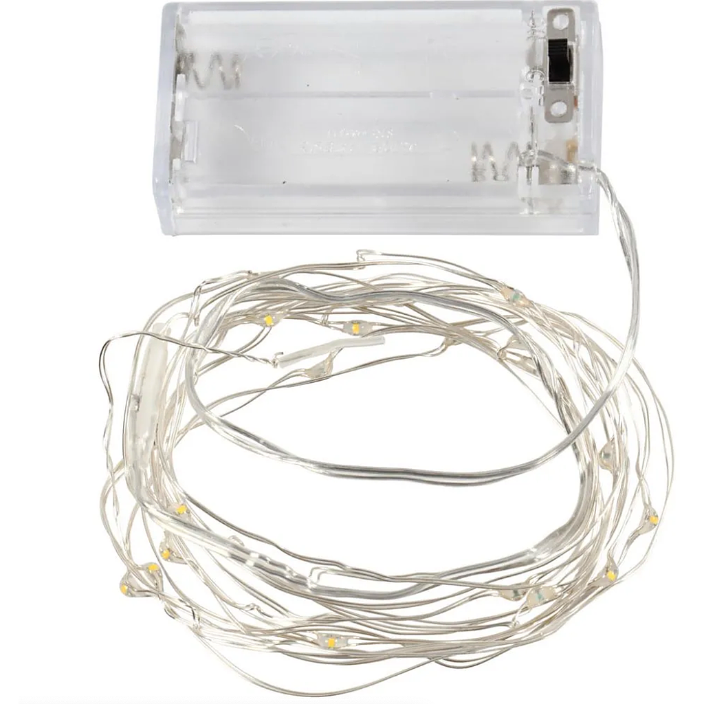 LD-T3W  Tira LED con Porta Bateria 3V Blanca