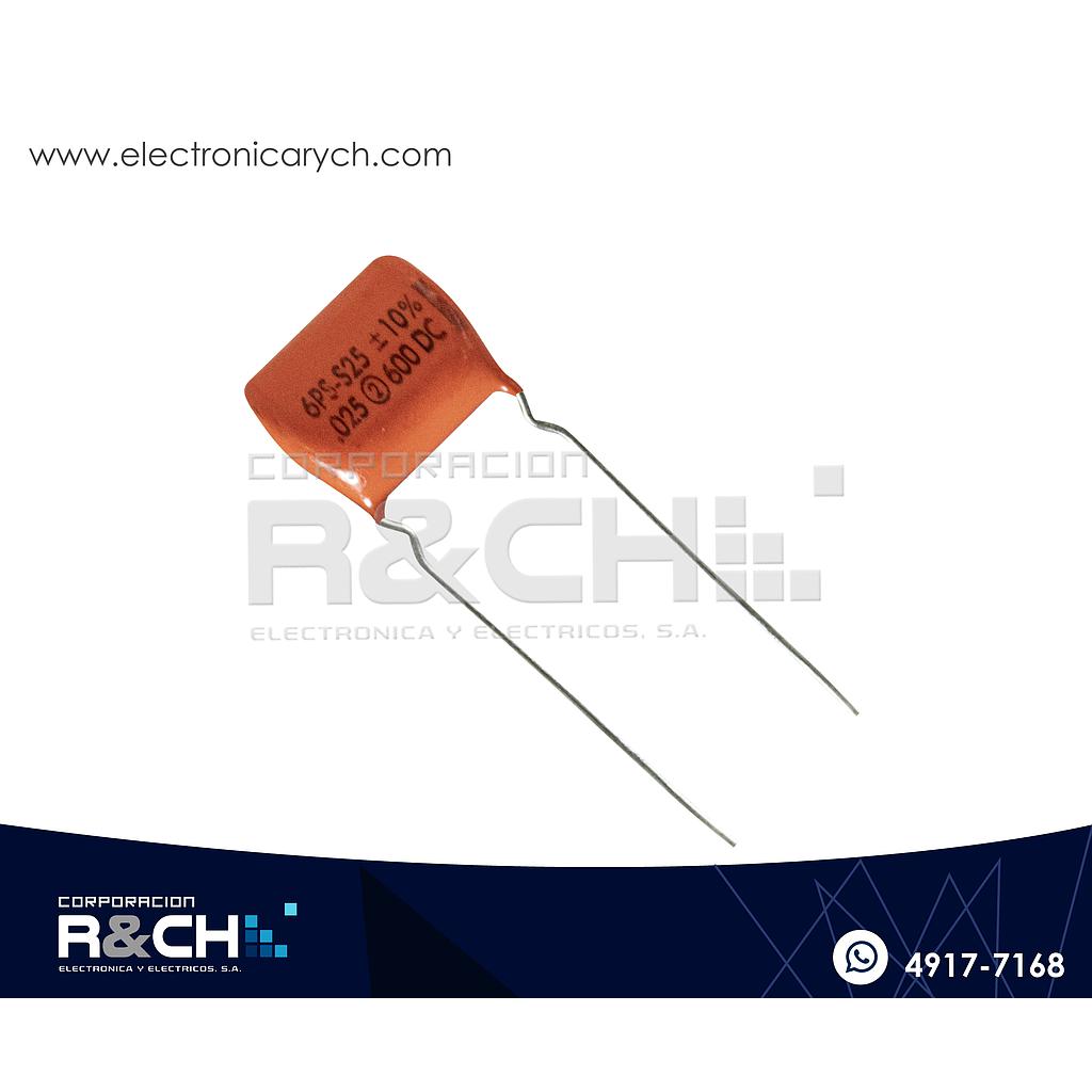 CC-0.0025U/600 capacitor 0.0025uF 600V 2.5nF